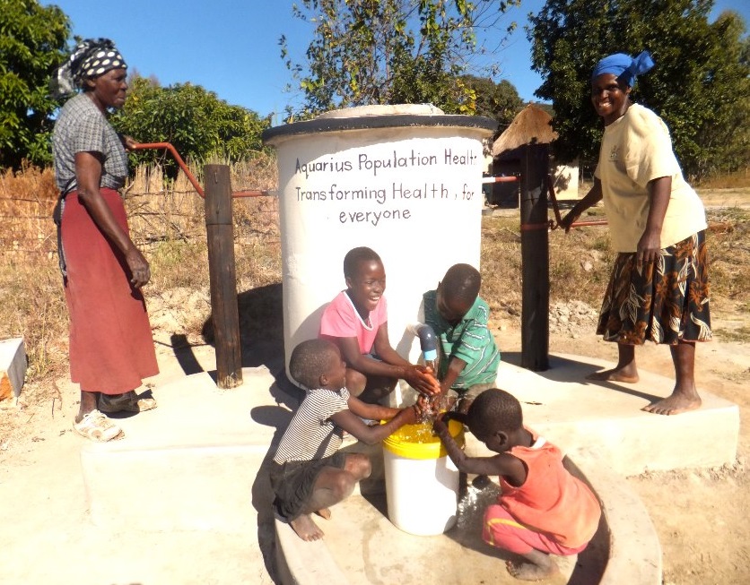 AquAid Elephant pump providing clean drinking water